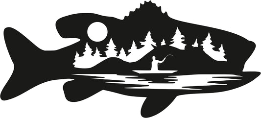 Fish with Fisherman Relief