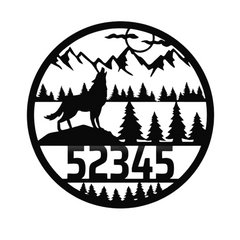 Monogrammed Wild Wolf Welcome Personalized