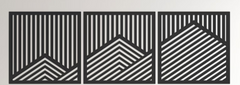 Modern Mountain Geometric Panels Set of 3